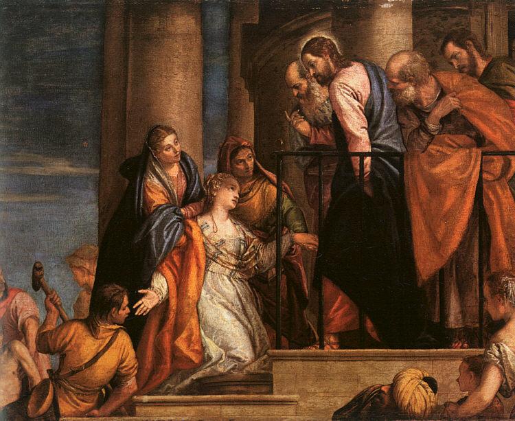  Paolo  Veronese Christ and the Woman with the Issue of Blood Germany oil painting art